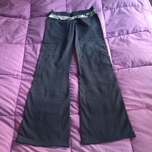 Brasil Sul Black Bootcut Pants w Green Camo Waistband Size S/M Xlong 33" Inseam